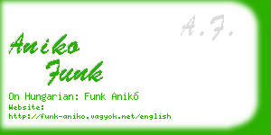 aniko funk business card