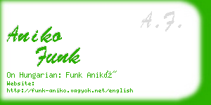 aniko funk business card
